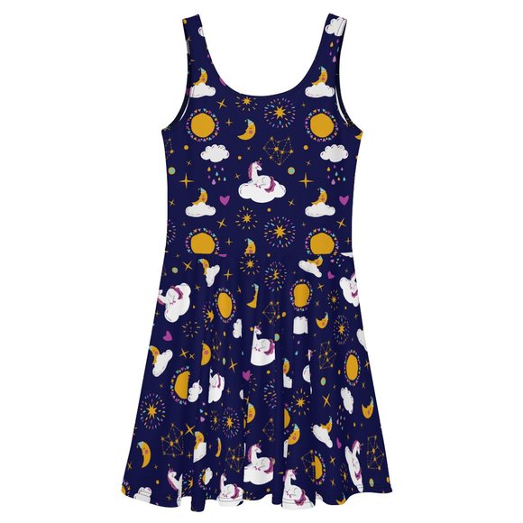 Plus Size Unicorn Moon Pin Up Dress - Picture 9 of 9